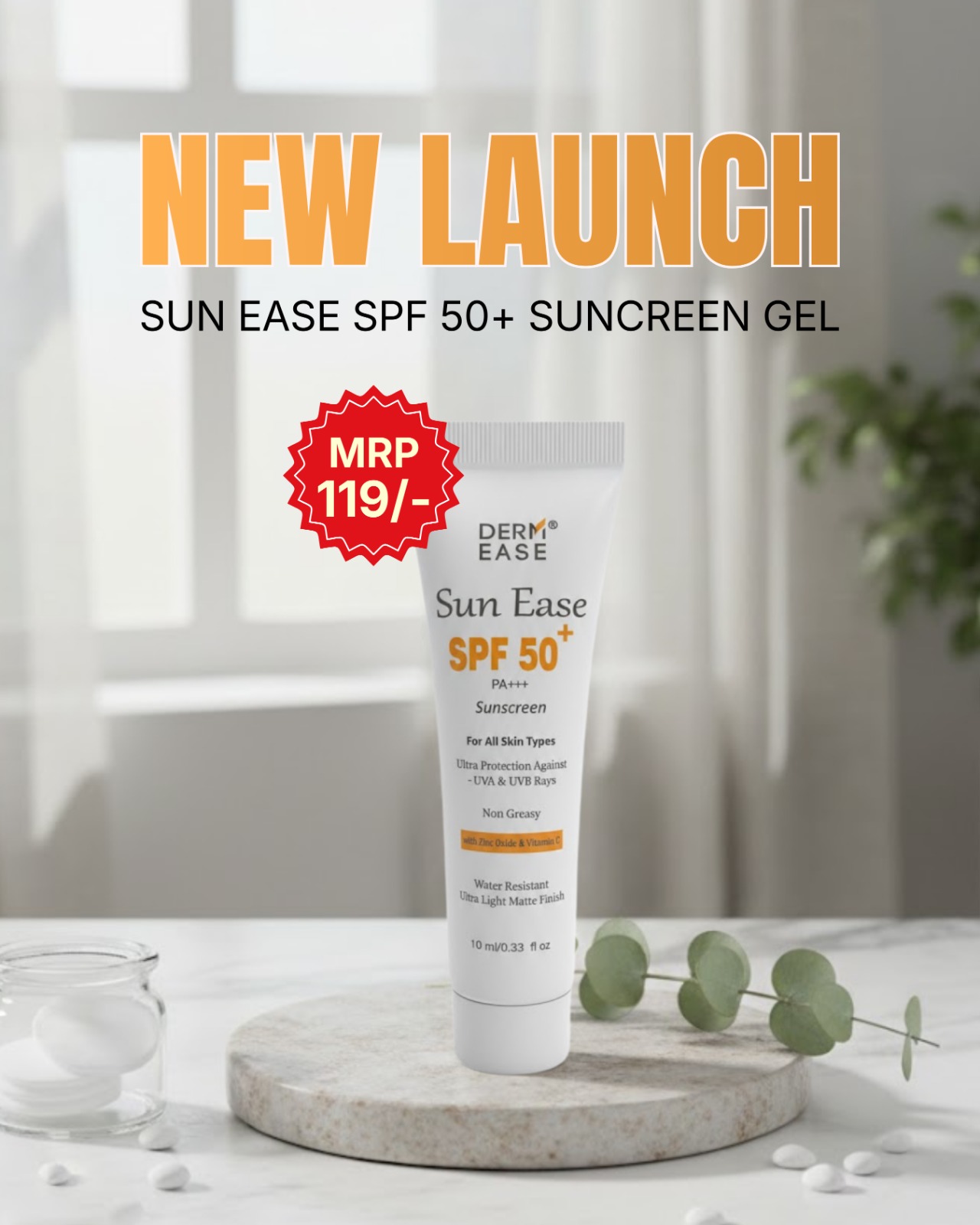 Sun Ease Sunscreen SPF 50 PA+++ Gel Matte